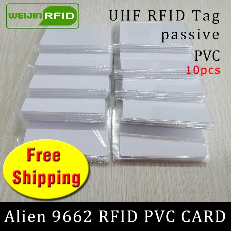 UHF RFID ± PVC ī ܰ 9662 EPC6C 915mhz 868mhz 860-960MHZ, higs3 10pcs   Ÿ Ʈ  RFID ±
